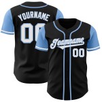 Maillot de baseball authentique Tone Custom Two bleu, blanc et noir clair Maillot de baseball authentique Tone Custom Two bleu, blanc et noir clair