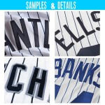 Maillot de baseball blanc authentique à rayures fines, rouge et blanc Maillot de baseball blanc authentique à rayures fines, rouge et blanc