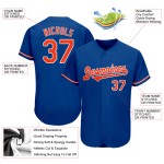Maillot de baseball orange et blanc Royal Authentic Custom Maillot de baseball orange et blanc Royal Authentic Custom