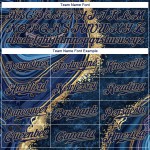 Maillot de baseball bleu marine marbré - Motif 3D personnalisé Maillot de baseball bleu marine marbré - Motif 3D personnalisé