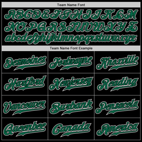 Maillot de baseball authentique et personnalisé dégradé vert Kelly, blanc et noir Maillot de baseball authentique et personnalisé dégradé vert Kelly, blanc et noir