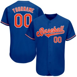 Maillot de baseball orange et blanc Royal Authentic Custom