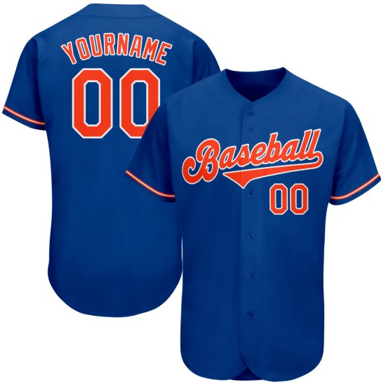 Maillot de baseball orange et blanc Royal Authentic Custom Maillot de baseball orange et blanc Royal Authentic Custom