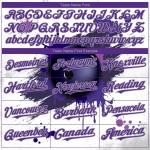 Authentique Balle Violet-Gris Blanc Jersey Baseball Motif Personnalisé 3D Bowling Authentique Balle Violet-Gris Blanc Jersey Baseball Motif Personnalisé 3D Bowling