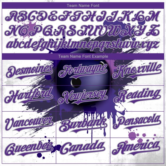 Authentique Balle Violet-Gris Blanc Jersey Baseball Motif Personnalisé 3D Bowling Authentique Balle Violet-Gris Blanc Jersey Baseball Motif Personnalisé 3D Bowling