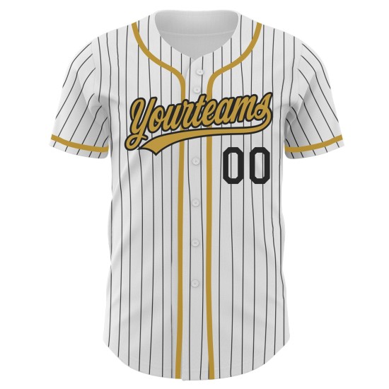 Maillot de baseball doré noir à rayures blanches, ancien et authentique Maillot de baseball doré noir à rayures blanches, ancien et authentique