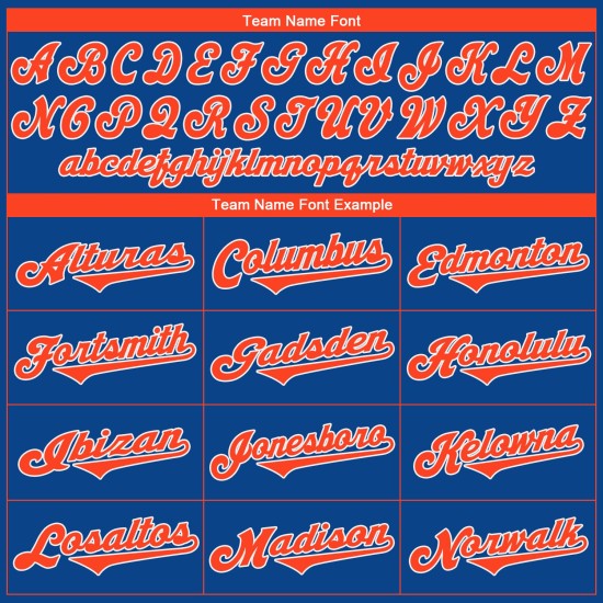 Maillot de baseball orange et blanc Royal Authentic Custom Maillot de baseball orange et blanc Royal Authentic Custom