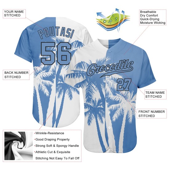 Motif de baseball authentique en noix de coco, motif hawaïen, motif arbre de Jersey, personnalisé en 3D Motif de baseball authentique en noix de coco, motif hawaïen, motif arbre de Jersey, personnalisé en 3D