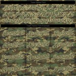 Maillot de baseball authentique avec camouflage olive et crème Maillot de baseball authentique avec camouflage olive et crème