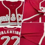 Maillot de baseball personnalisé authentique gris cramoisi et blanc Maillot de baseball personnalisé authentique gris cramoisi et blanc