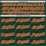 Maillot de baseball personnalisé dégradé orange-blanc authentique mode vert Maillot de baseball personnalisé dégradé orange-blanc authentique mode vert