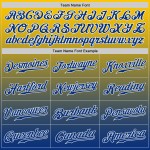 Maillot de baseball tendance, personnalisé, authentique, jaune dégradé, bleu royal et blanc Maillot de baseball tendance, personnalisé, authentique, jaune dégradé, bleu royal et blanc
