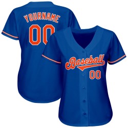 Maillot de baseball orange et blanc Royal Authentic Custom