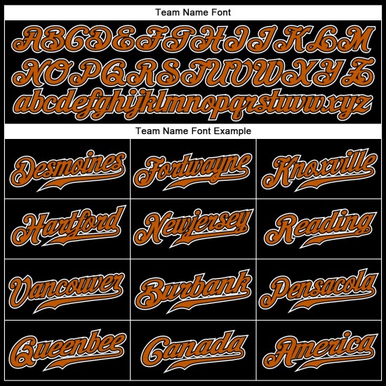 Maillot de baseball authentique noir orange-blanc personnalisé du Texas Maillot de baseball authentique noir orange-blanc personnalisé du Texas