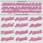 Maillot de baseball rose authentique à manches raglan et rayures blanches, noir et rose Maillot de baseball rose authentique à manches raglan et rayures blanches, noir et rose