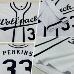 Maillot de baseball blanc personnalisé bleu marine Maillot de baseball blanc personnalisé bleu marine