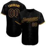 Maillot de baseball 3D en peau de serpent noir, personnalisé et authentique, design noir et or Maillot de baseball 3D en peau de serpent noir, personnalisé et authentique, design noir et or
