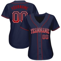 Maillot de baseball rouge-blanc bleu marine Drift personnalisé authentique mode