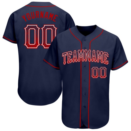 Maillot de baseball rouge-blanc bleu marine Drift personnalisé authentique mode Maillot de baseball rouge-blanc bleu marine Drift personnalisé authentique mode